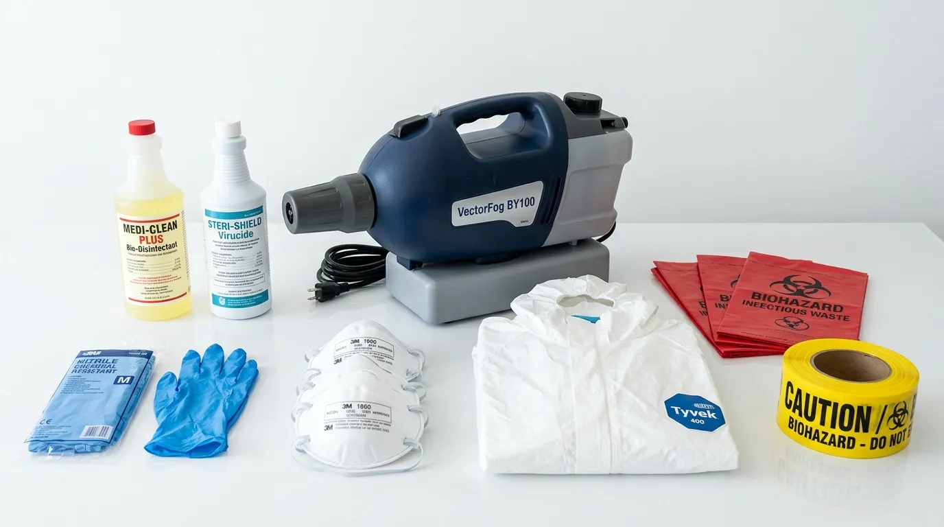 Professional biohazard remediation crew working in Lake Wylie