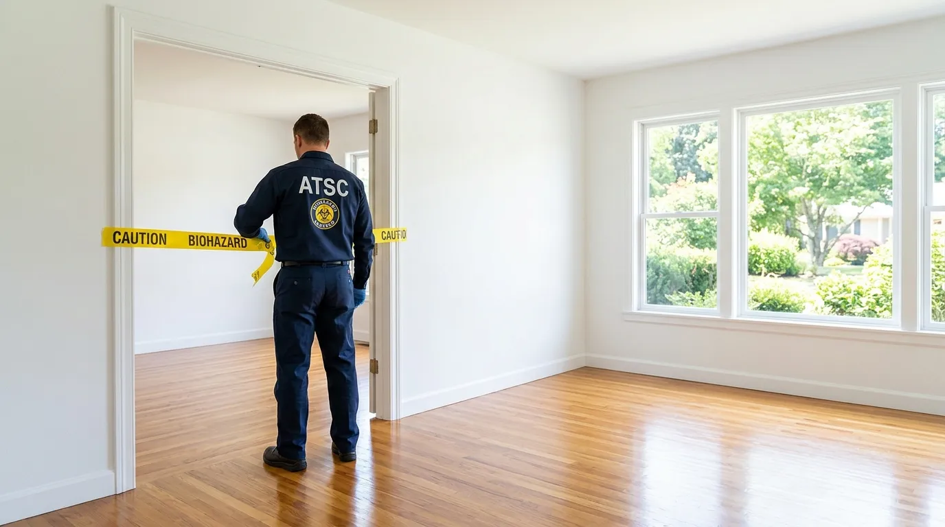 Certified biohazard cleanup crew performing Decomposition Cleanup in Lake Wylie